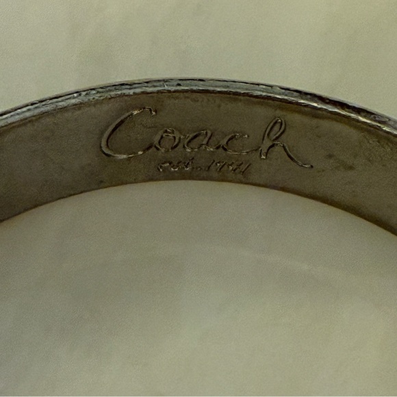 COACH, silver thick bengle bracelet! - Picture 2 of 2